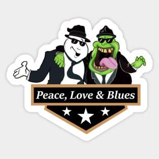 Peace, Love & Blues Sticker